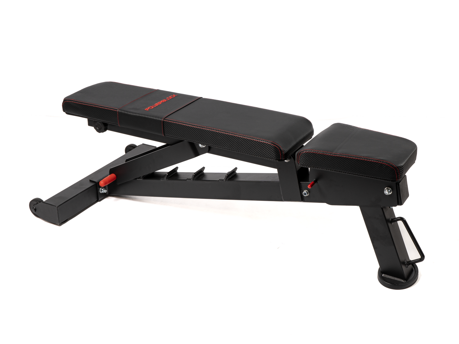 A product shot of a PowerBlock PowerBench 2.0 weight bench.
